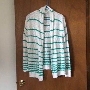 Striped Open Cardigan